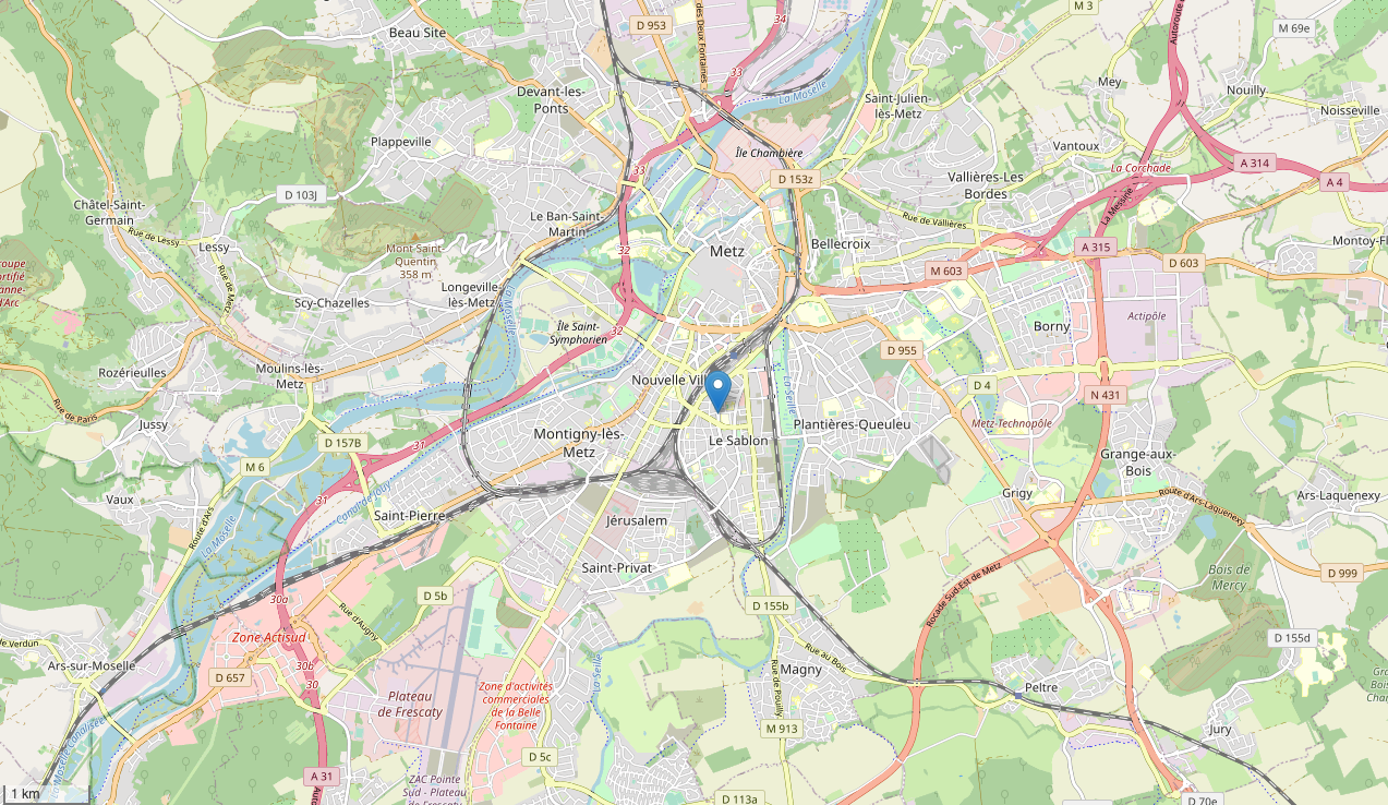 Me localiser sur openstreetmap